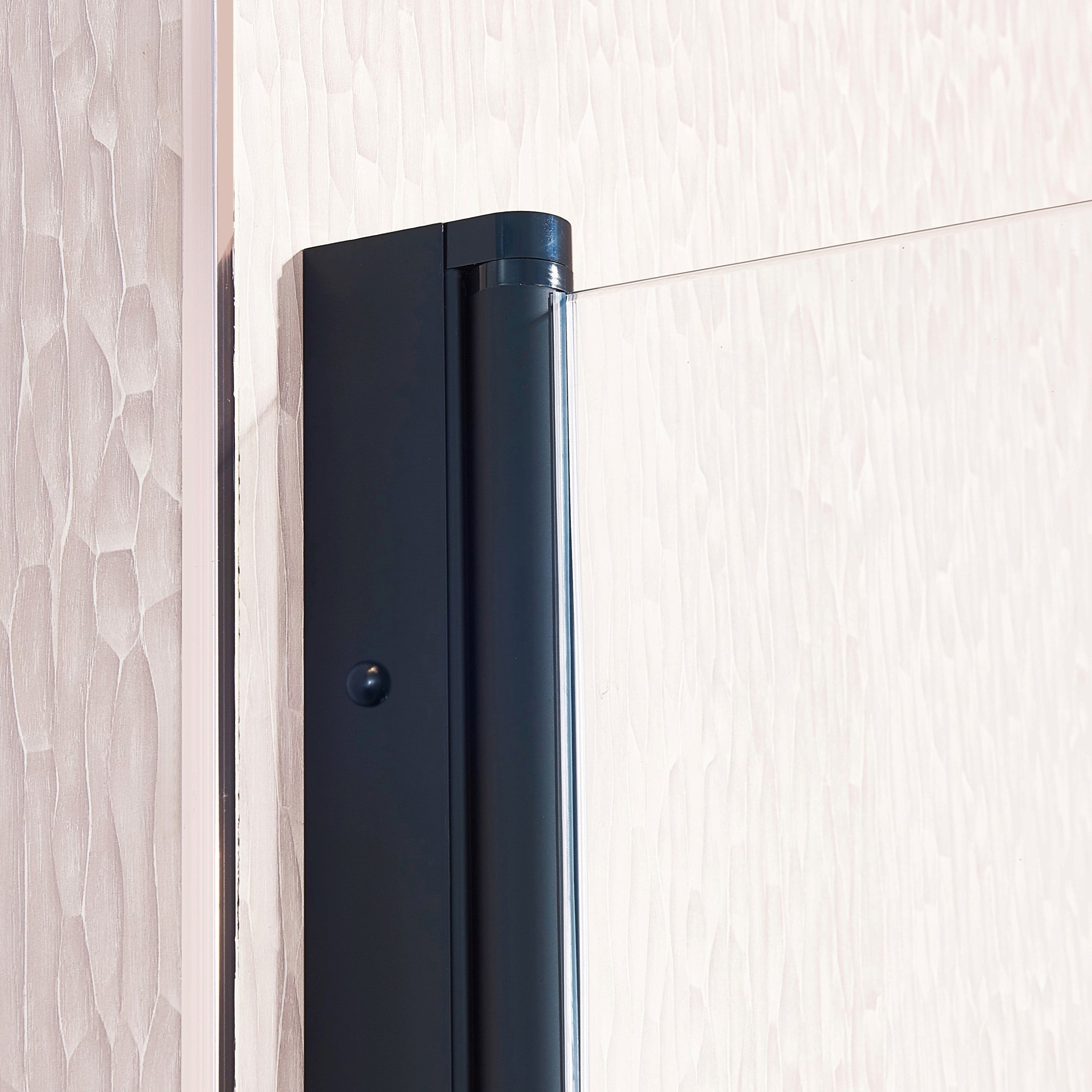 30-31.5in W x 75in H Pivot Single Swing Shower Door, Matte Black, 6mm Glass