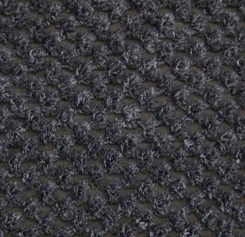 Floor Seat Modular Circle Fleece Dark Gray Ottoman 39 In