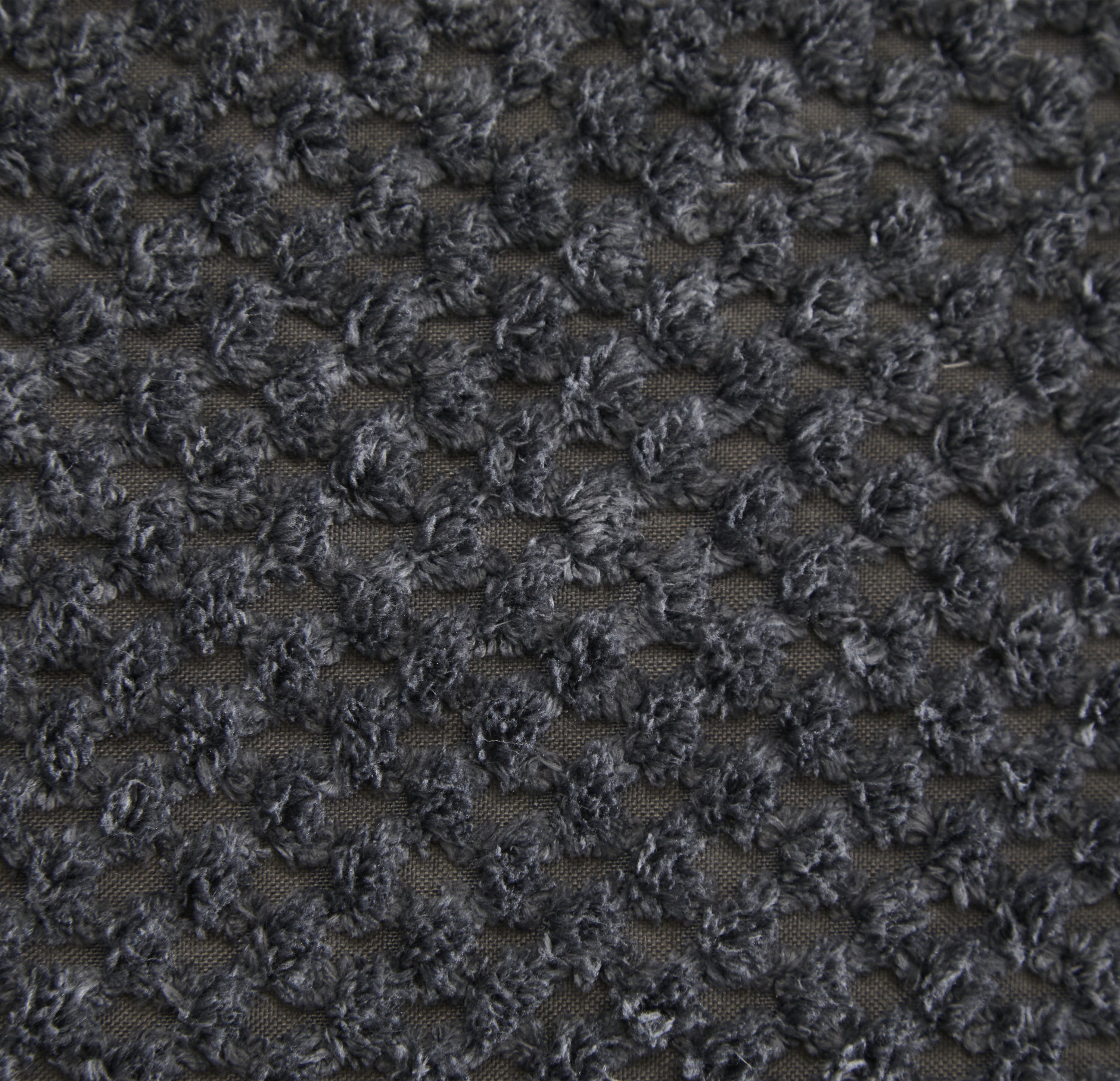 Floor Seat Modular Circle Fleece Dark Gray Ottoman 39 In