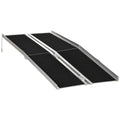Wheelchair Ramp Aluminum 6 Ft Folding Non-Slip Side Rails 594 LB Portable