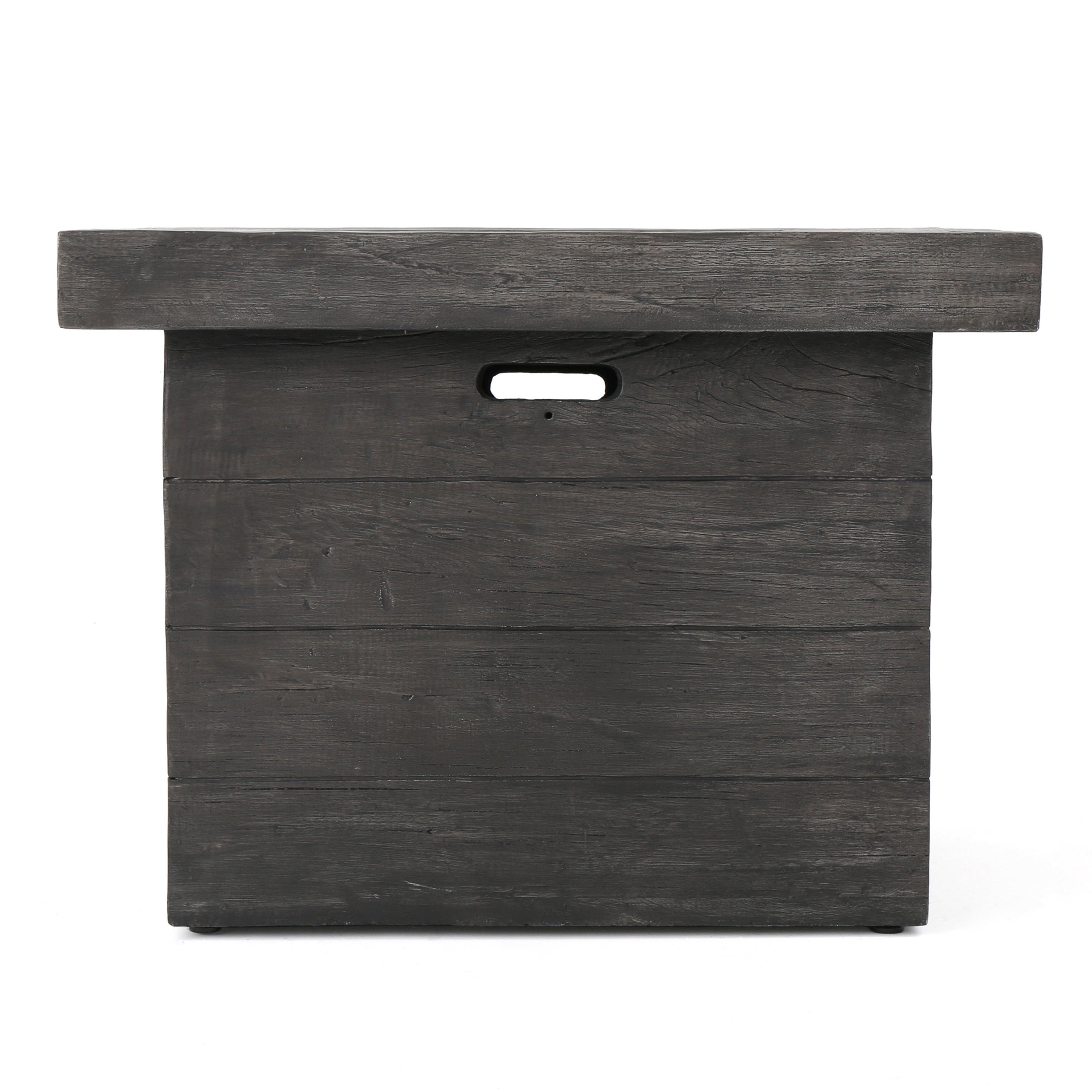 ANCHORAGE 32'' Wood Square MGO Fire Pit Grey - 40,000 BTU