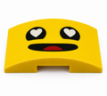 Benny In Love / Heart Eyes Face Upgrade Tile for LEGO Up-Scaled Blue Astronaut 40921 Set