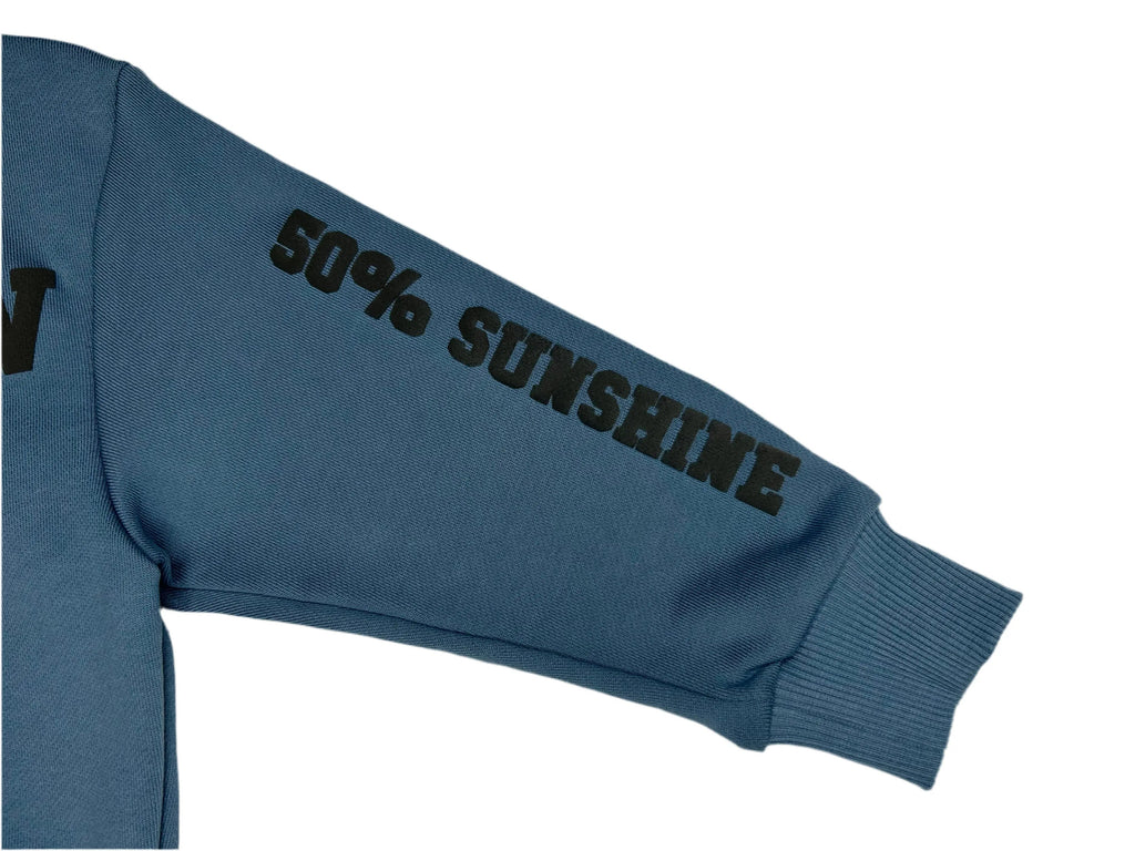 CHEEKY FELLOW 400 GSM Cotton Crewneck | Blue Mirage