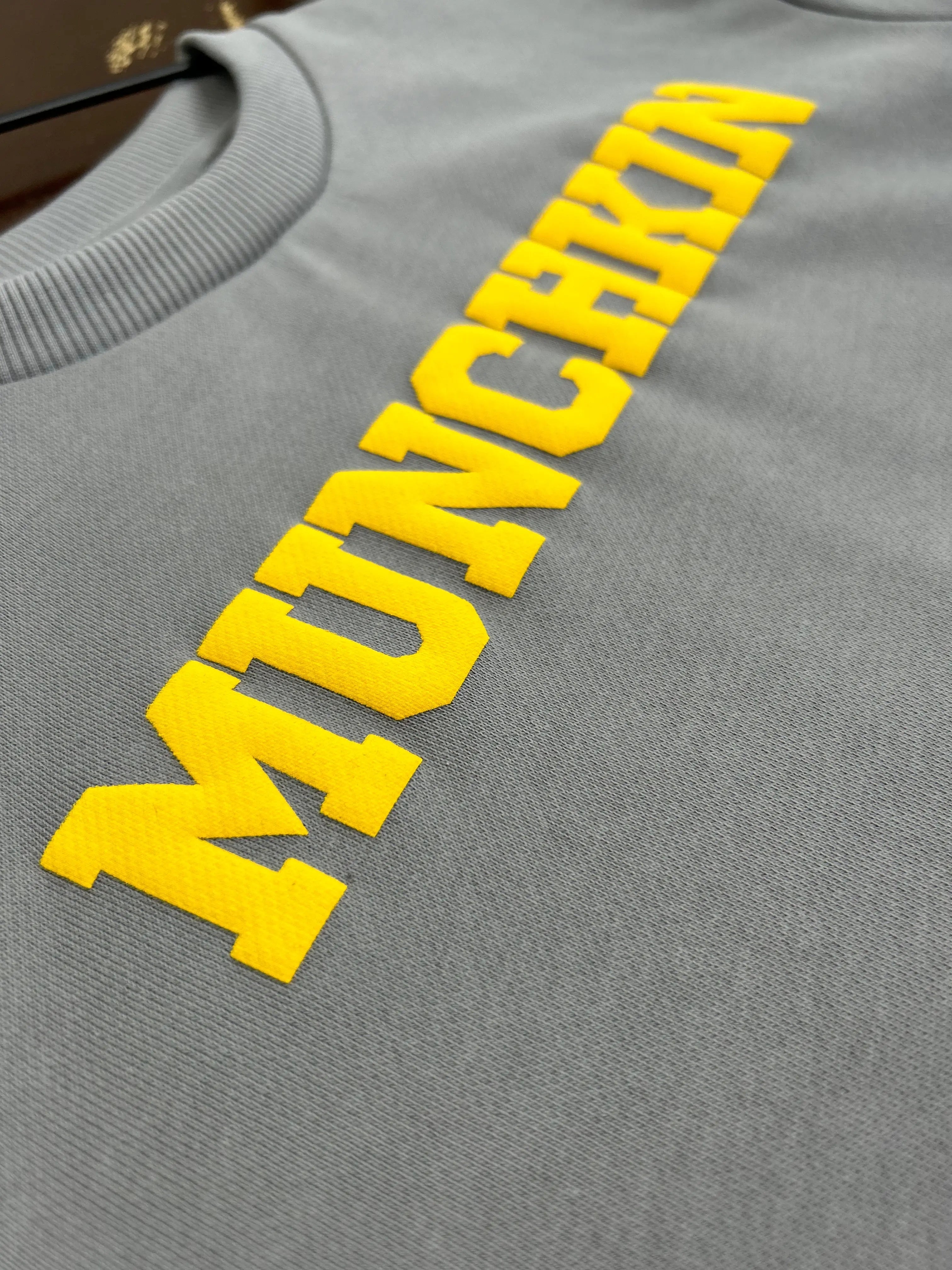 MUNCHKIN 400 GSM Cotton Crewneck | Sharkskin - Gold Fusion Edition