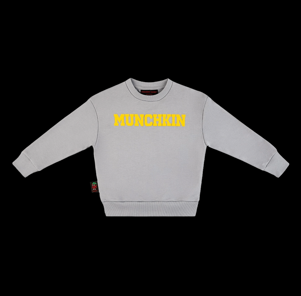 MUNCHKIN 400 GSM Cotton Crewneck | Sharkskin - Gold Fusion Edition