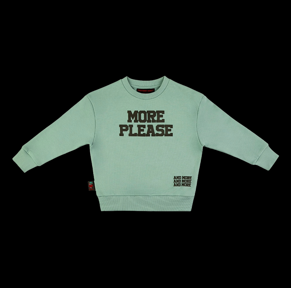 MORE PLEASE 400 GSM Cotton Crewneck | Green Bay