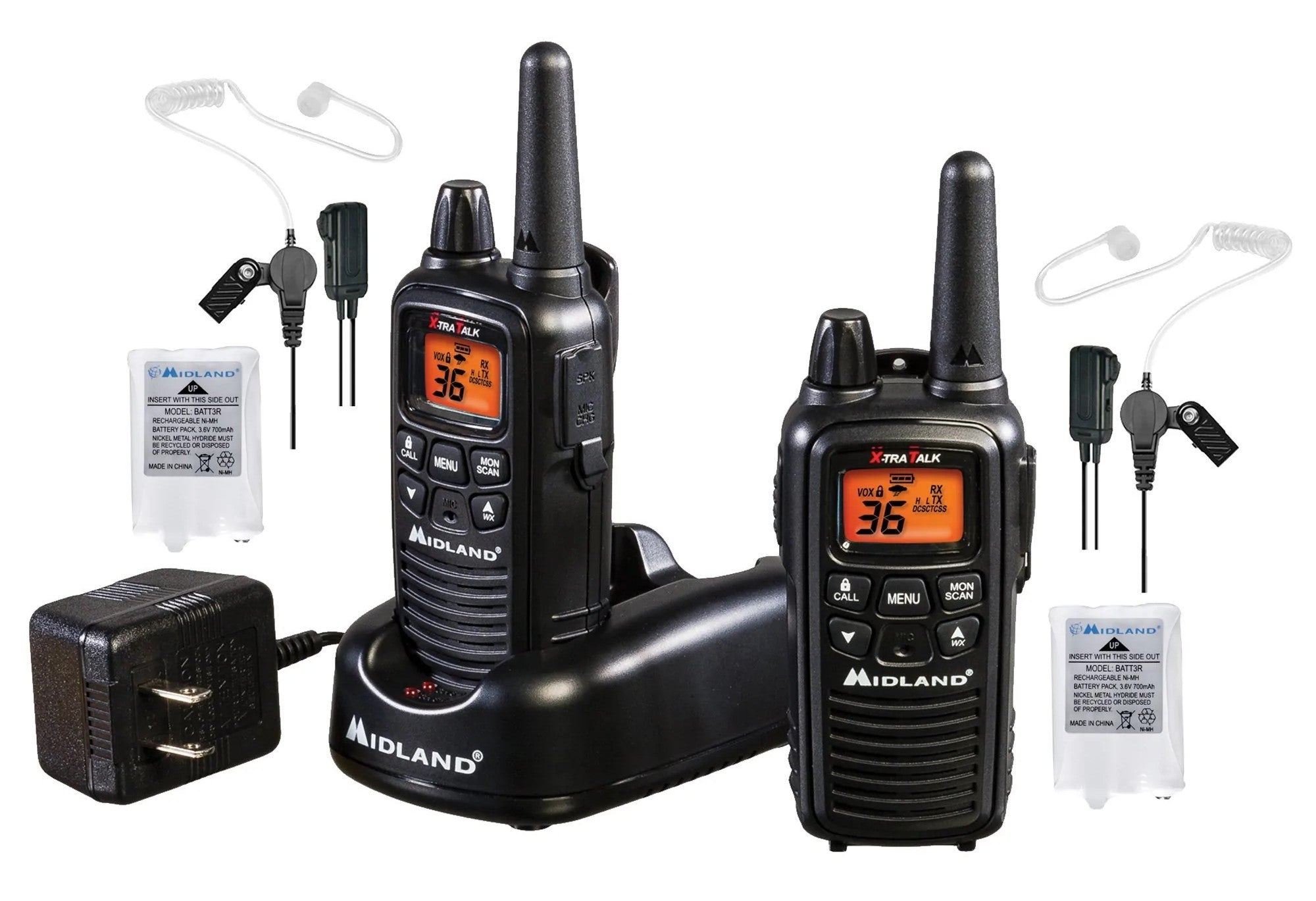 Midland Radios with Headsets (Set of 2)