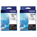 New, Pre-Owned - Brother LC20E Extra High Yield Black Ink Cartridge, 2-Pack