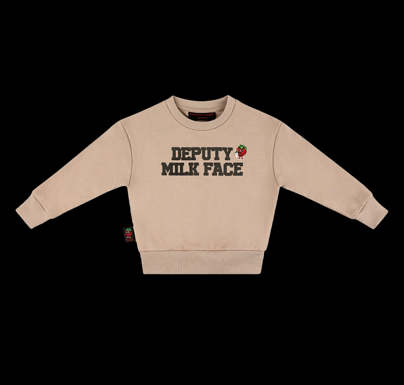 DEPUTY MILK FACE 400 GSM Cotton Crewneck | Warm Taupe