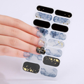 Blue Marble Gel Nails