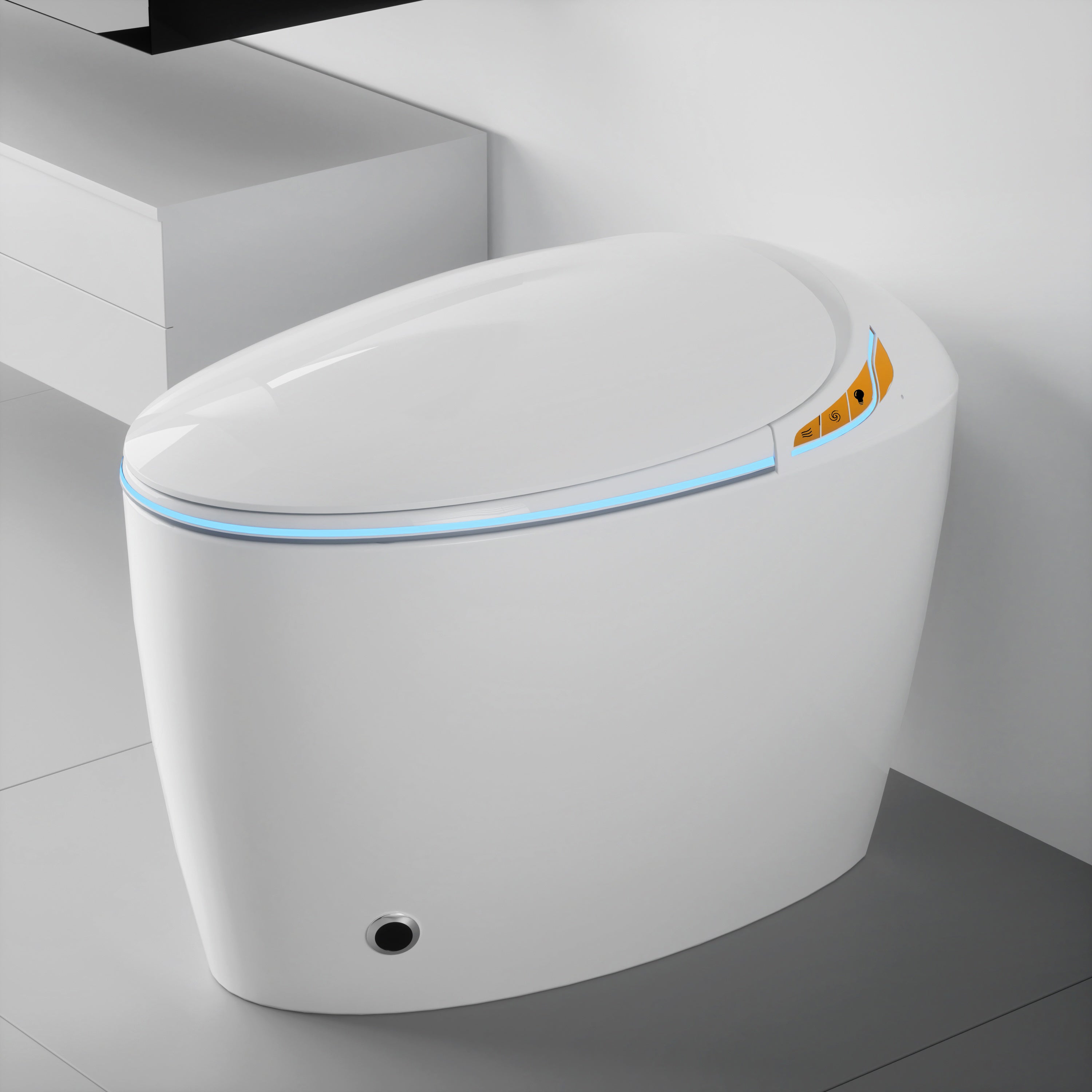 Unique Smart Toilet with Bidet Built In, Intelligent One Piece Toilet For Mod...