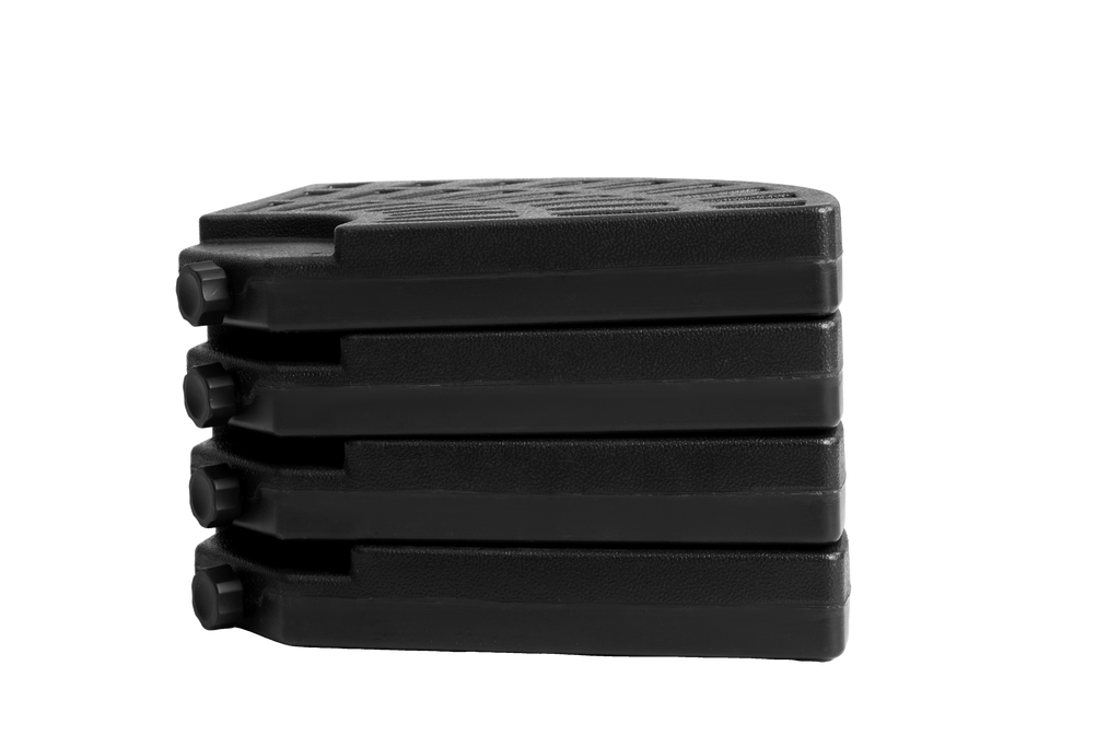 Patio Umbrella Base Fillable 4 Plate PE Black 42 LB Each Water Sand