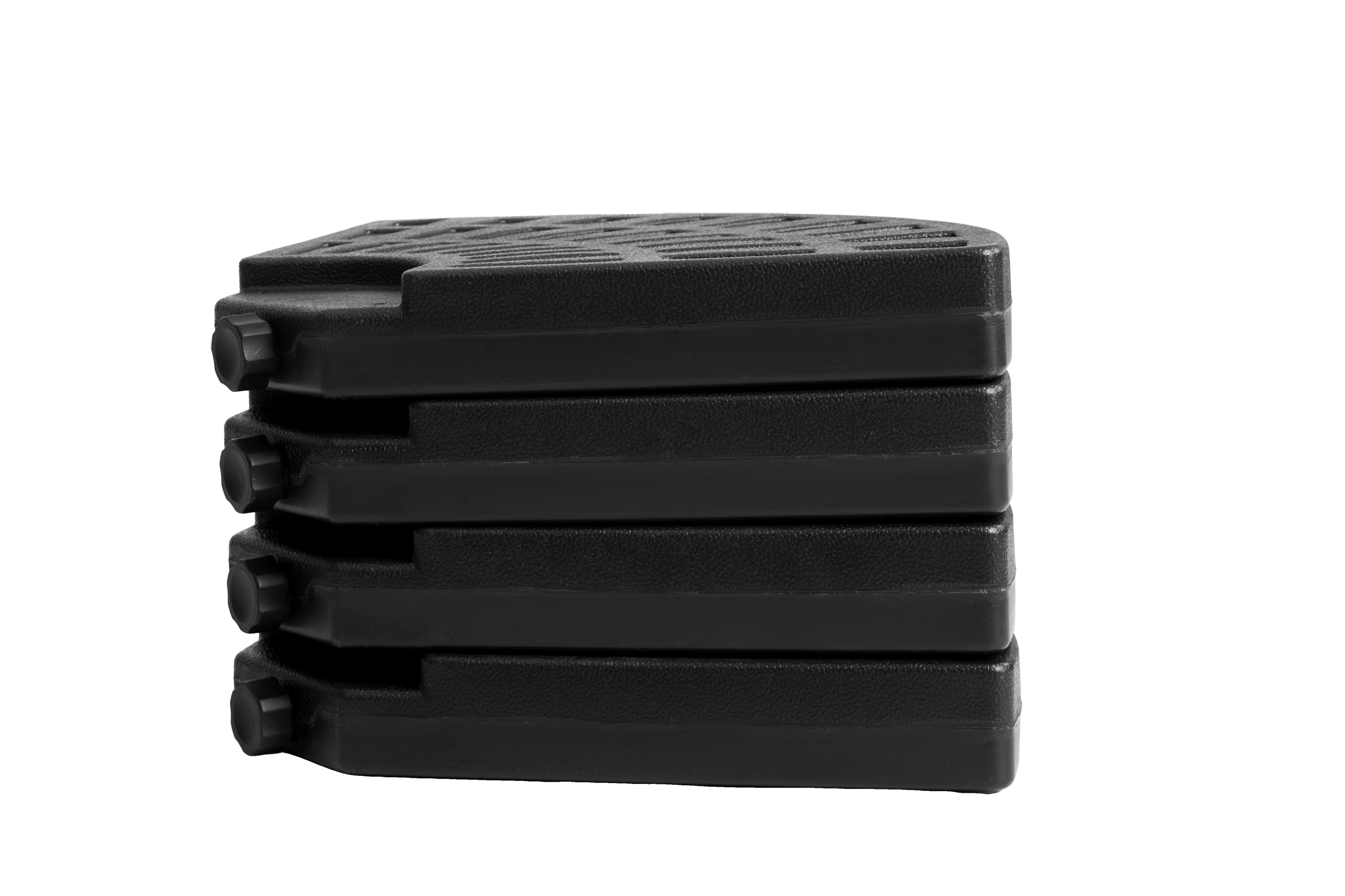 Patio Umbrella Base Fillable 4 Plate PE Black 42 LB Each Water Sand