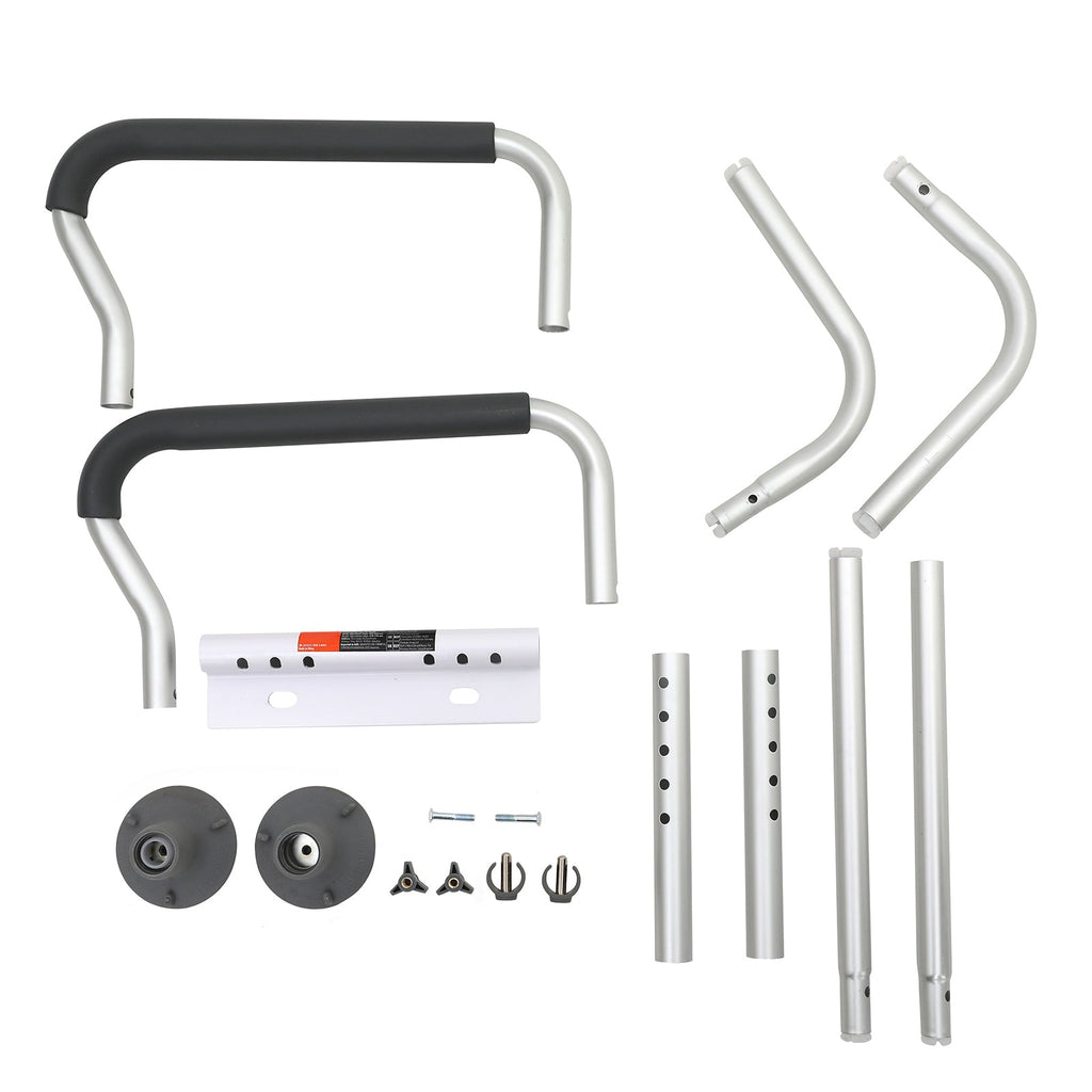 Toilet Safety Rail Frame Aluminum 300 LB Adjustable Width Height Padded Arms