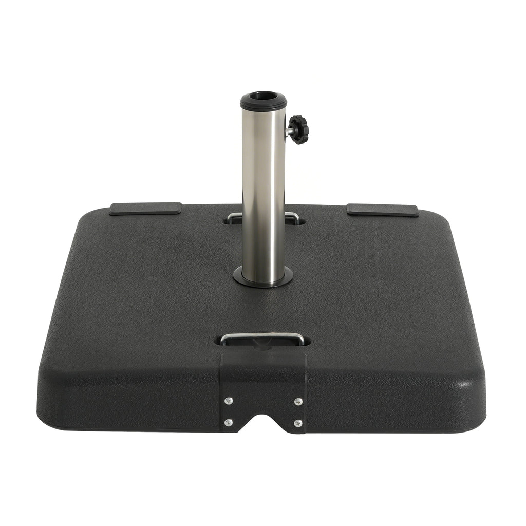Patio Umbrella Base Square Concrete Resin Black 114 LB 22x22x14 In
