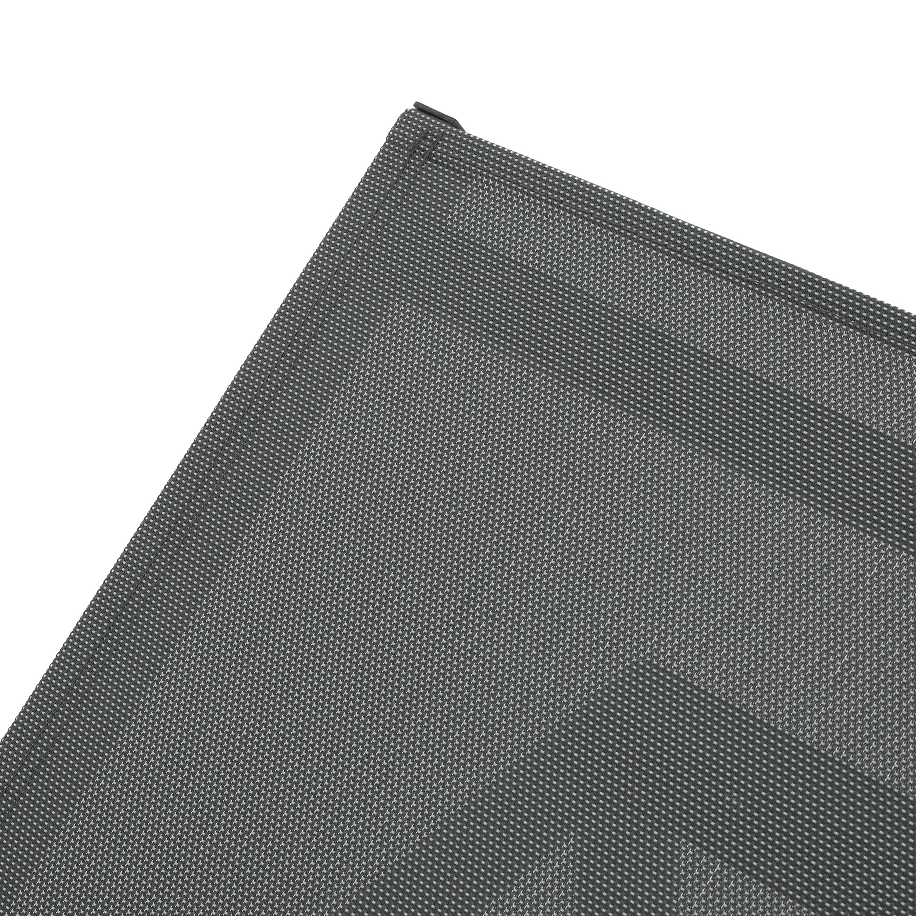 Outdoor Chaise Lounge Mesh Aluminum Black Gray Set of 2 Adjustable 77.5x25 In