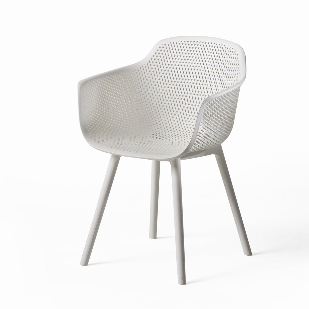 Accent Chair Minimalist White Polypropylene Diamond 24