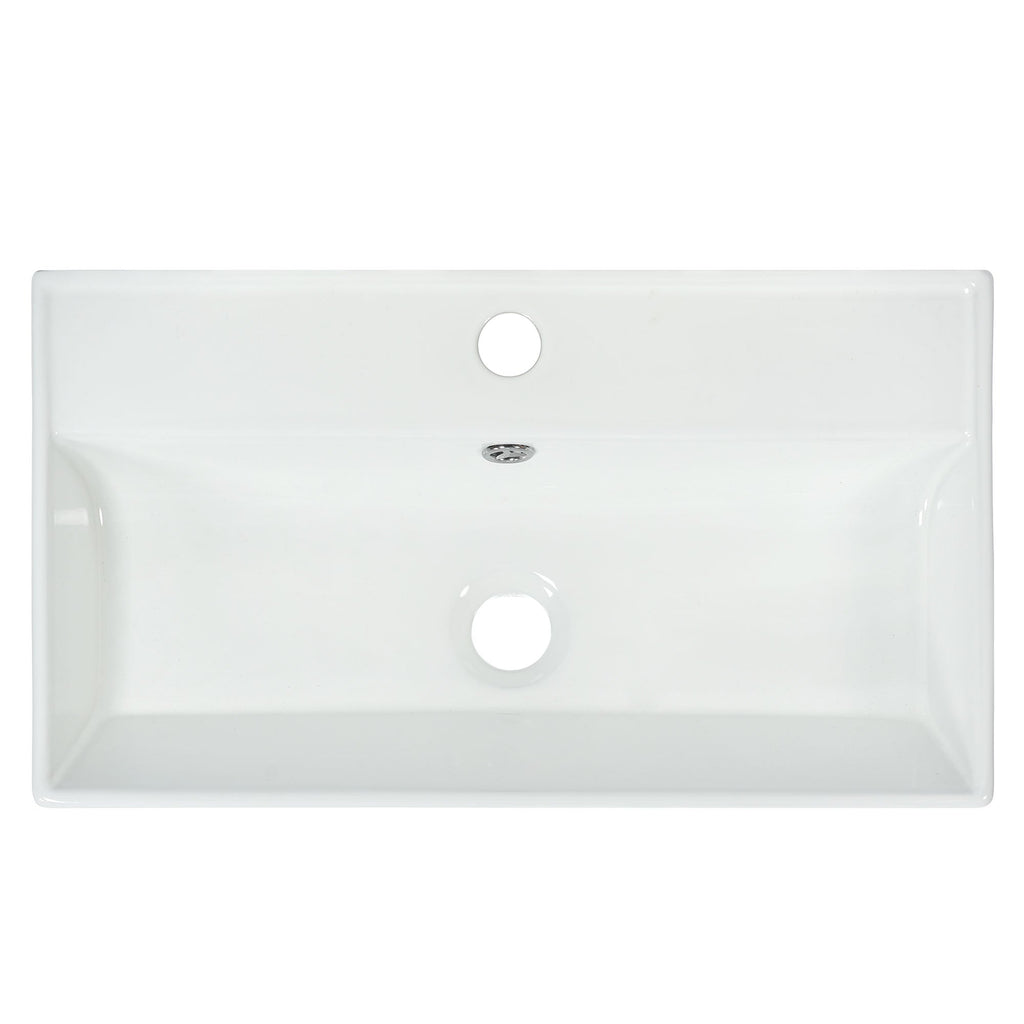 Amelia 21.6' Bathroom Vanity with Storage Cabinet, Single Ceramic Sink and Le...