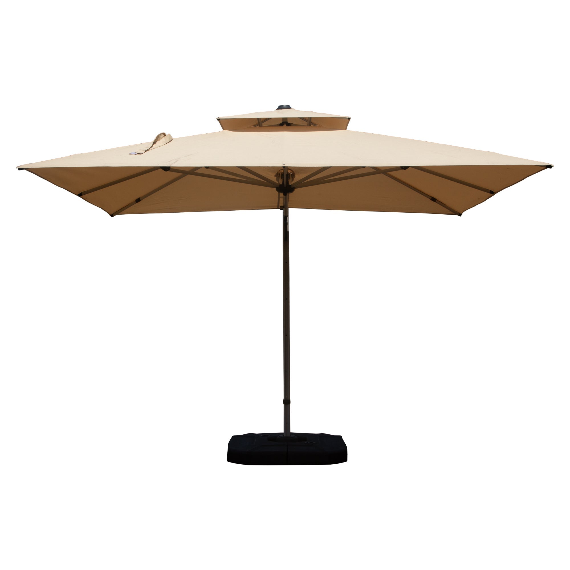 9 Ft Cantilever Patio Umbrella Tilt Aluminum Beige 360 Rotation