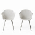 Accent Chair Minimalist White Polypropylene Diamond 24