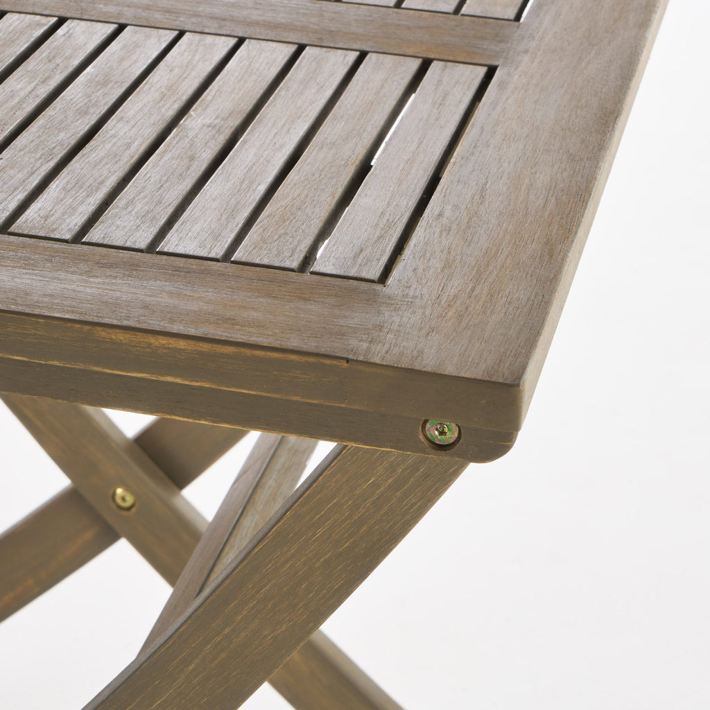 Outdoor Bistro Table Folding Acacia Wood Gray 25.5