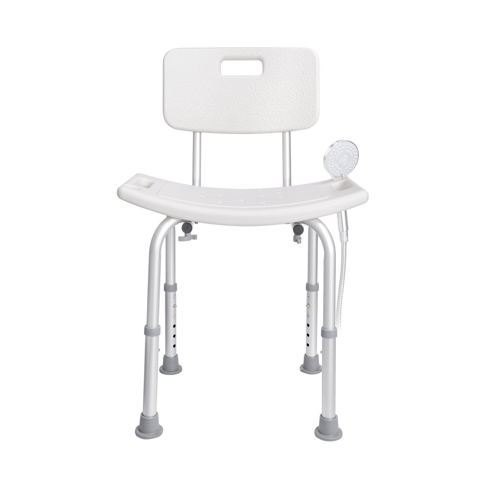 Shower Chair Aluminum 350lb Capacity Adjustable Head Rest