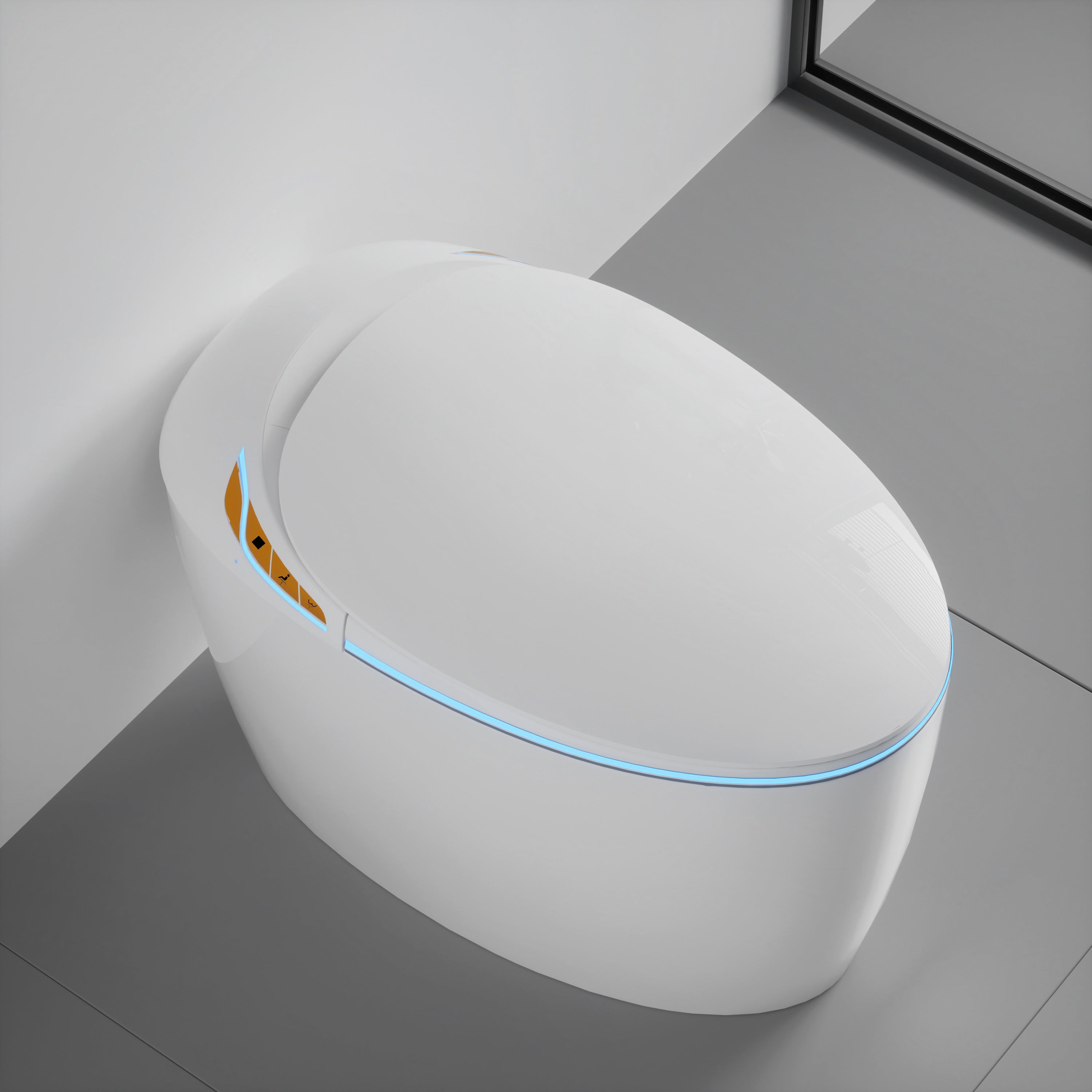 Unique Smart Toilet with Bidet Built In, Intelligent One Piece Toilet For Mod...