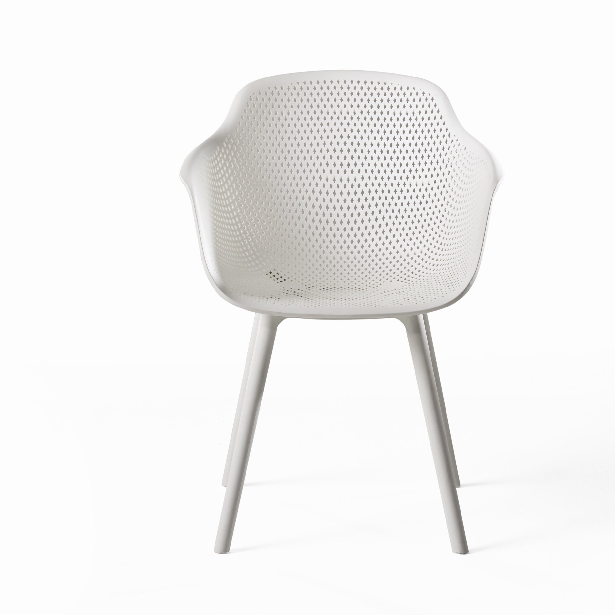 Accent Chair Minimalist White Polypropylene Diamond 24