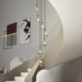 Chandelier 7-Light Pendant Adjustable Black Living Room Foyer Stairwell