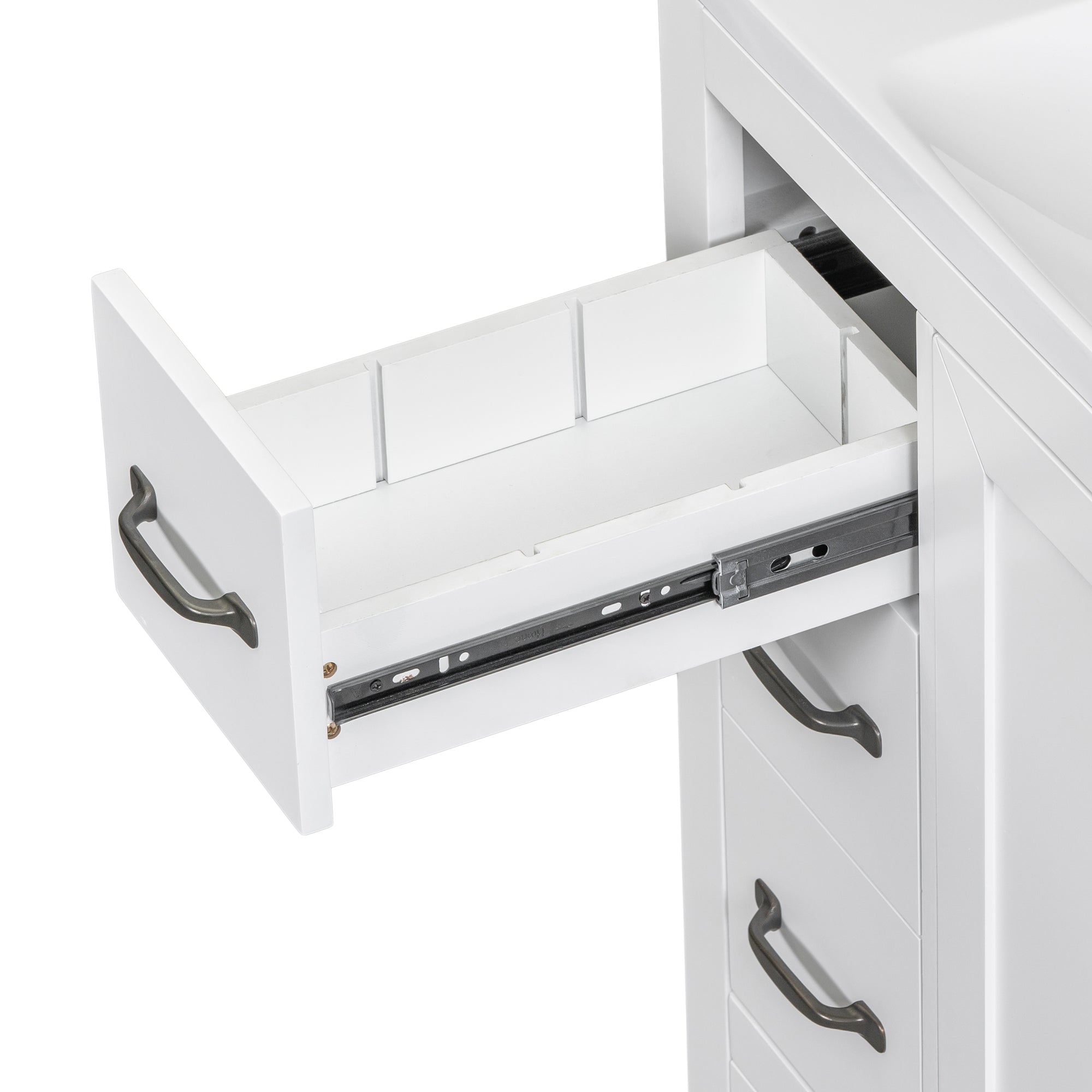 36' Bathroom Vanity with Sink Combo, Six Drawers, Multi-Functional Drawer Div...