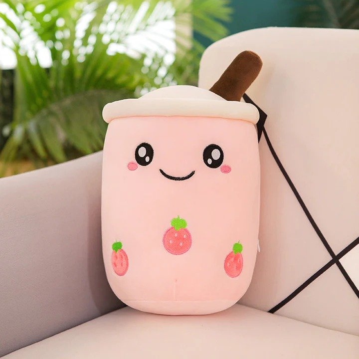Boba Stuffed Animal, Bubble Tea Toy, Kawaii Novelty Figure, Cute Room Decor Desk Accessory For Kids