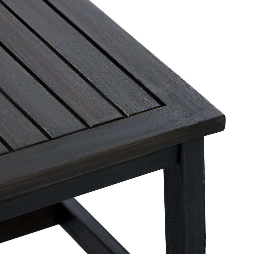 Outdoor Sofa Set Acacia Wood Textilene 4 Piece Gray White Seats 4