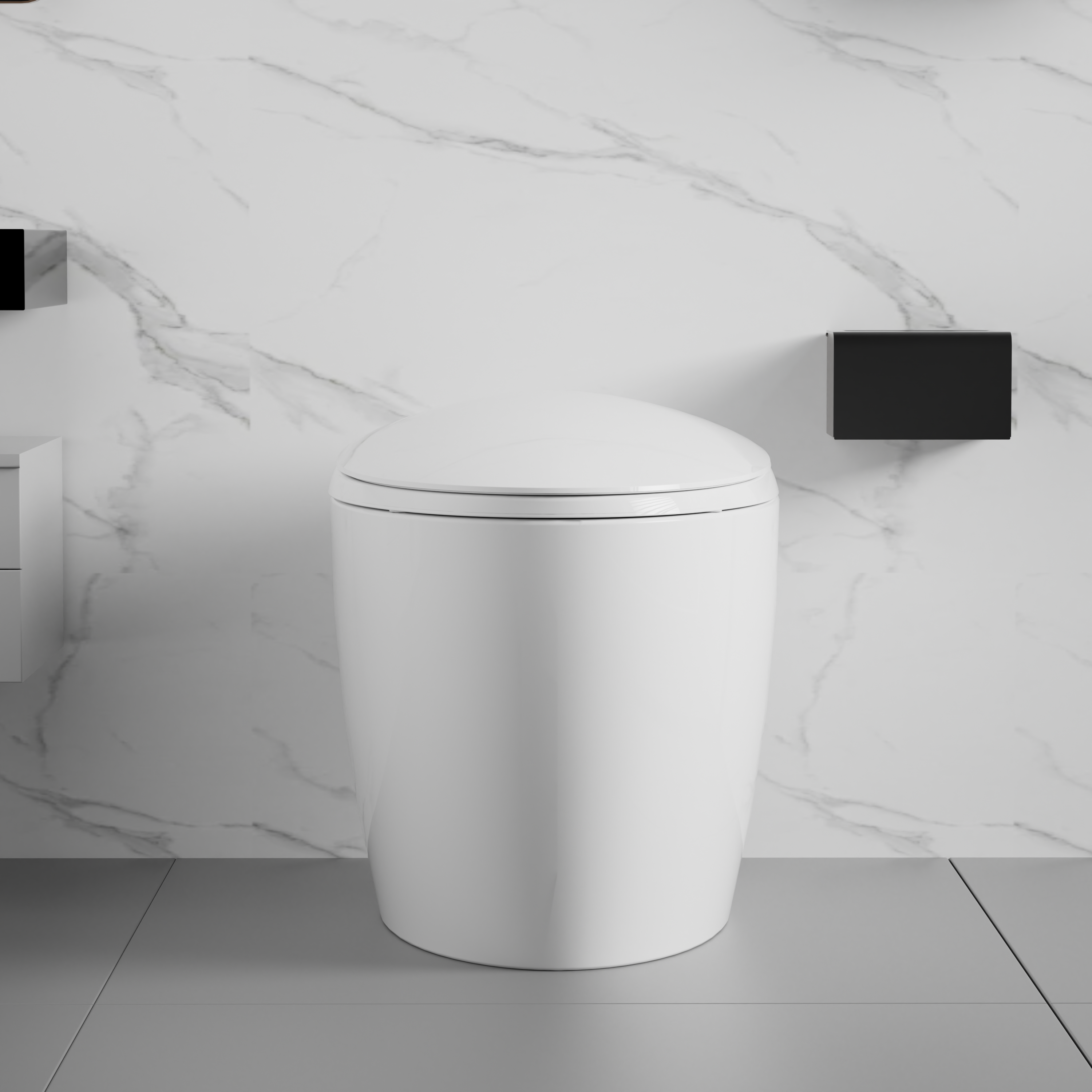 Unique Smart Toilet with Bidet Built In, Intelligent One Piece Toilet For Mod...