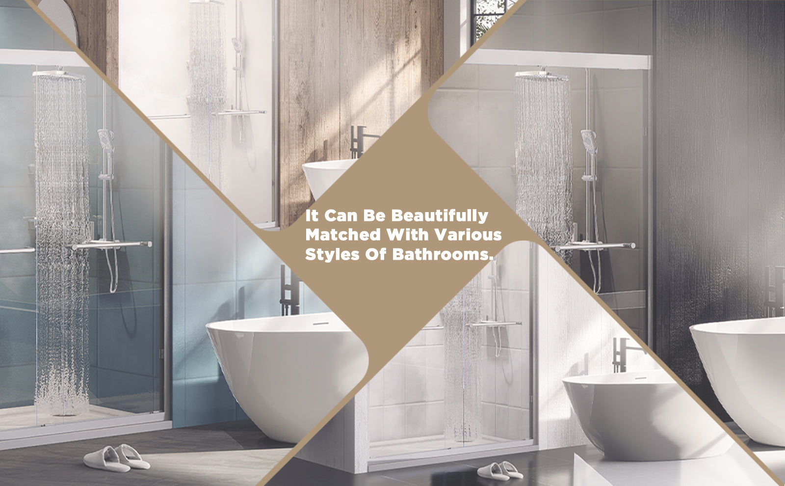 56-60in x 72in Aluminum Frame Double Sliding Shower Door, Brushed Nickel, 6mm