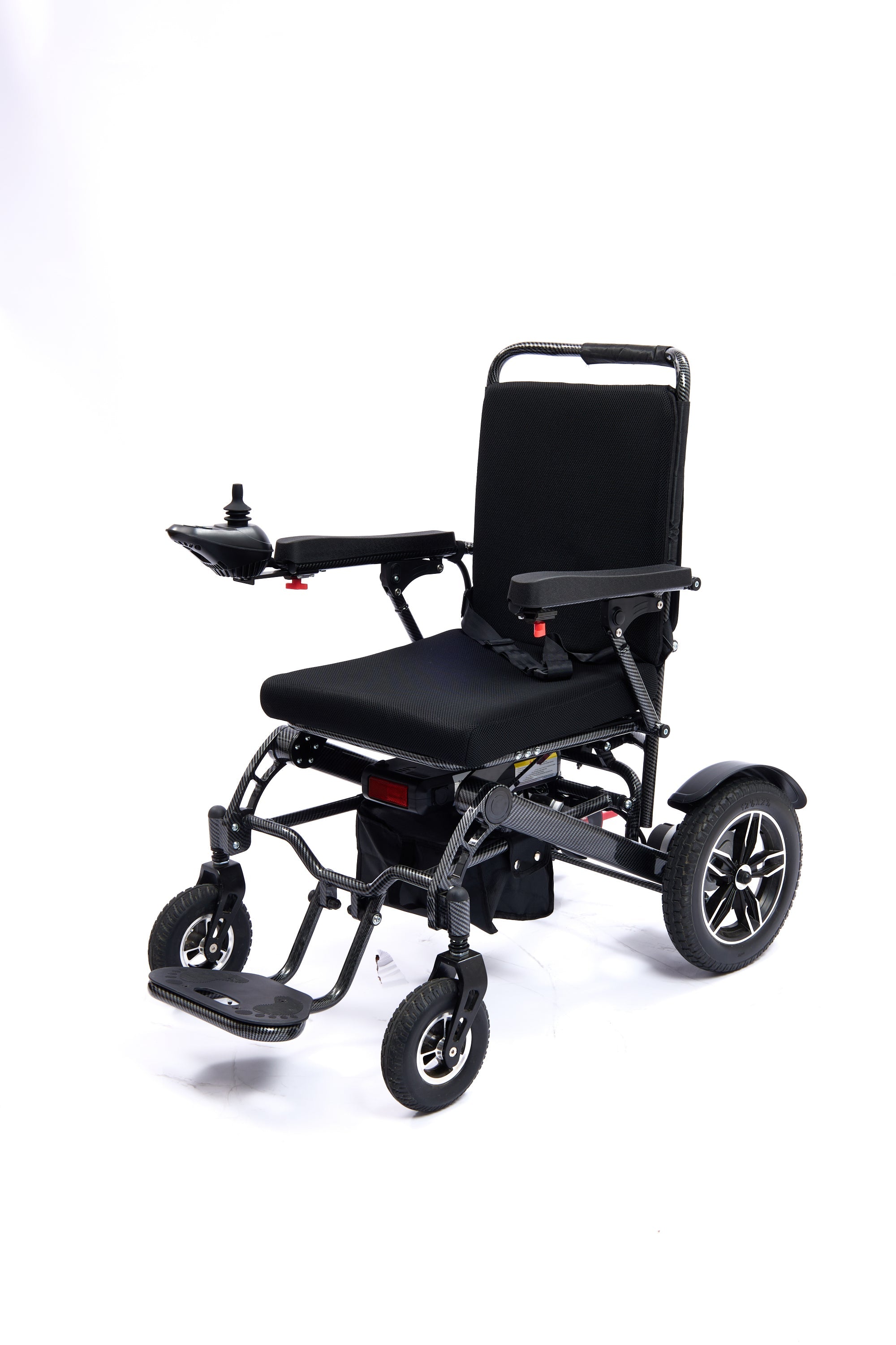 Wheelchair Electric Foldable Aluminum Dual Battery Black 41x24x39 In