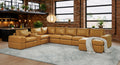 Sectional Sofa Modular Leather Match Ginger 8 Seat 159 In