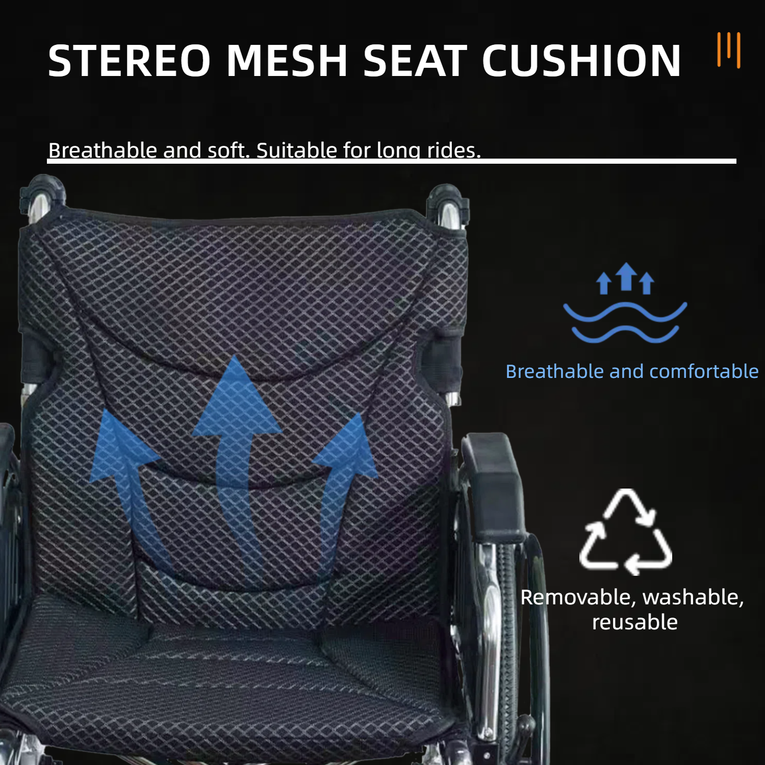 Wheelchair Manual Transport Folding Aluminum 18 In Seat 24 In Wheels Black