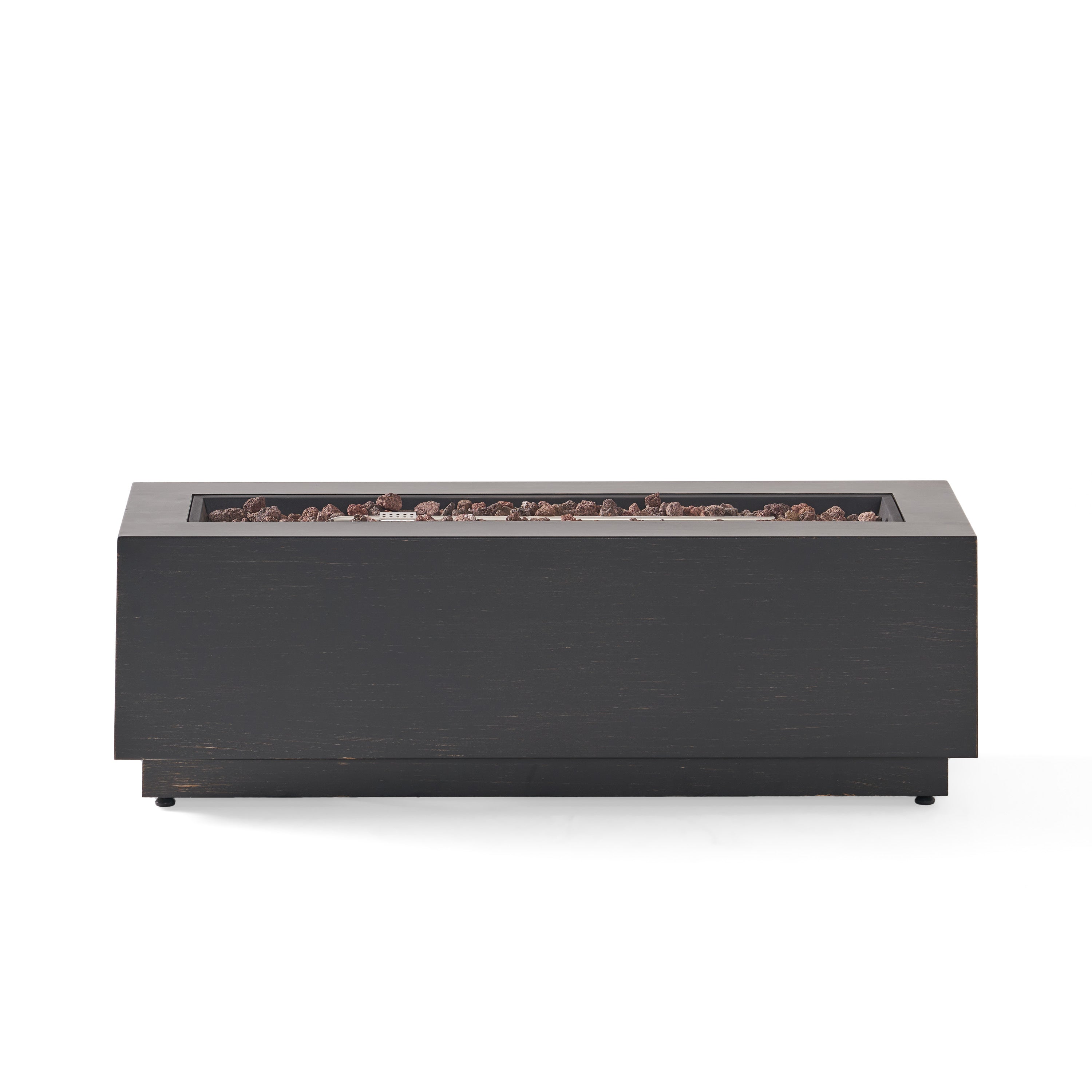 RECTANGULAR IRON FIRE PIT 50,000 BTU WITH TANK HOLDER