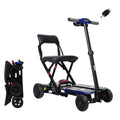Mobility Scooter Folding Electric Blue 275 LB 10 Mile ABS Aluminum 38x18 In