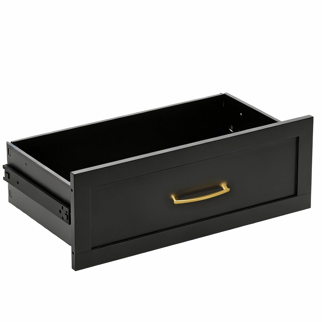 Dresser 9-Drawer Black Steel Smooth-Glide Powder Coat 52x15.8x30 In