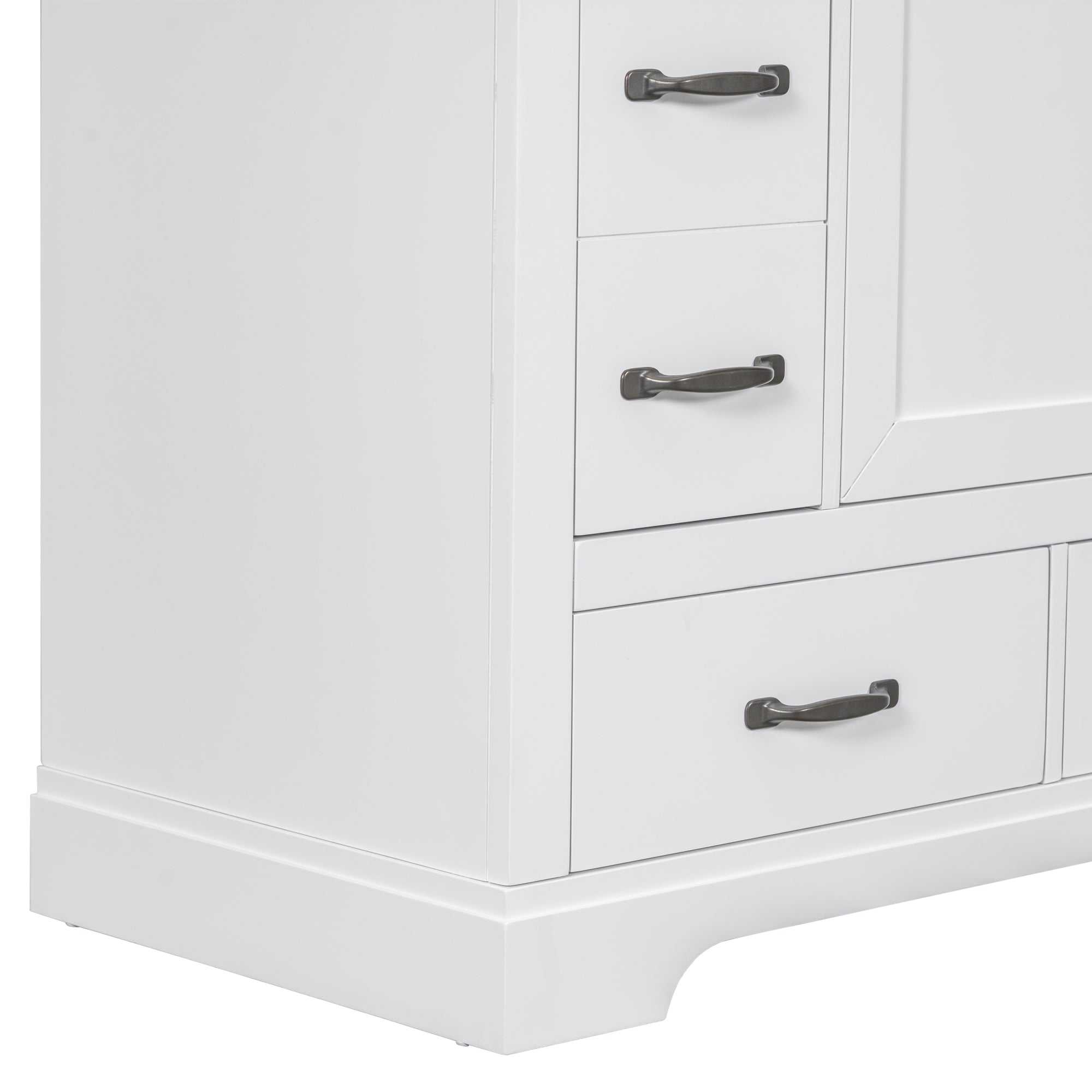 36' Bathroom Vanity with Sink Combo, Six Drawers, Multi-Functional Drawer Div...