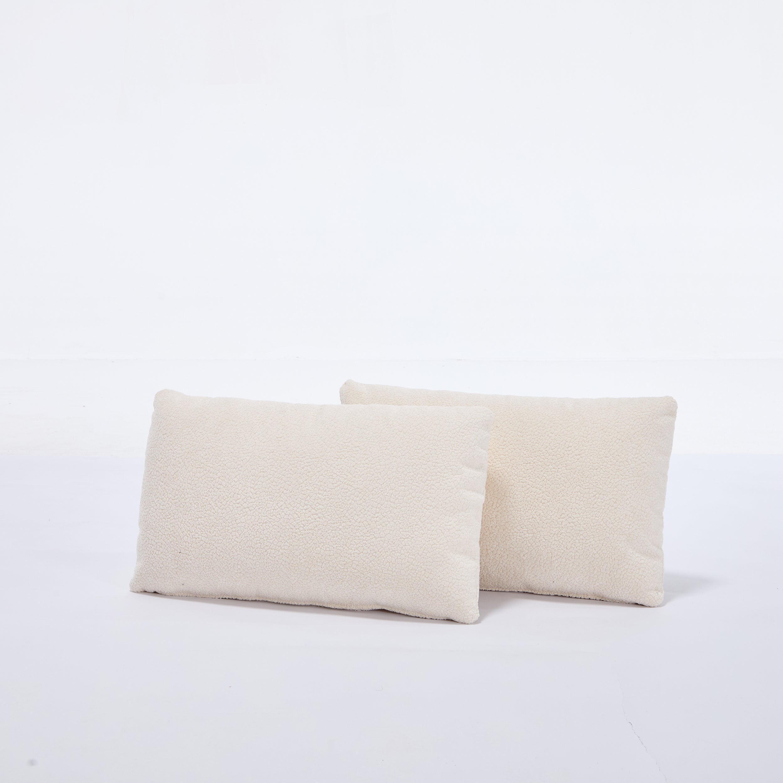 Sectional Sofa Cloud Modular Flannelette Beige 2 Seat 88 In 4 Pillows