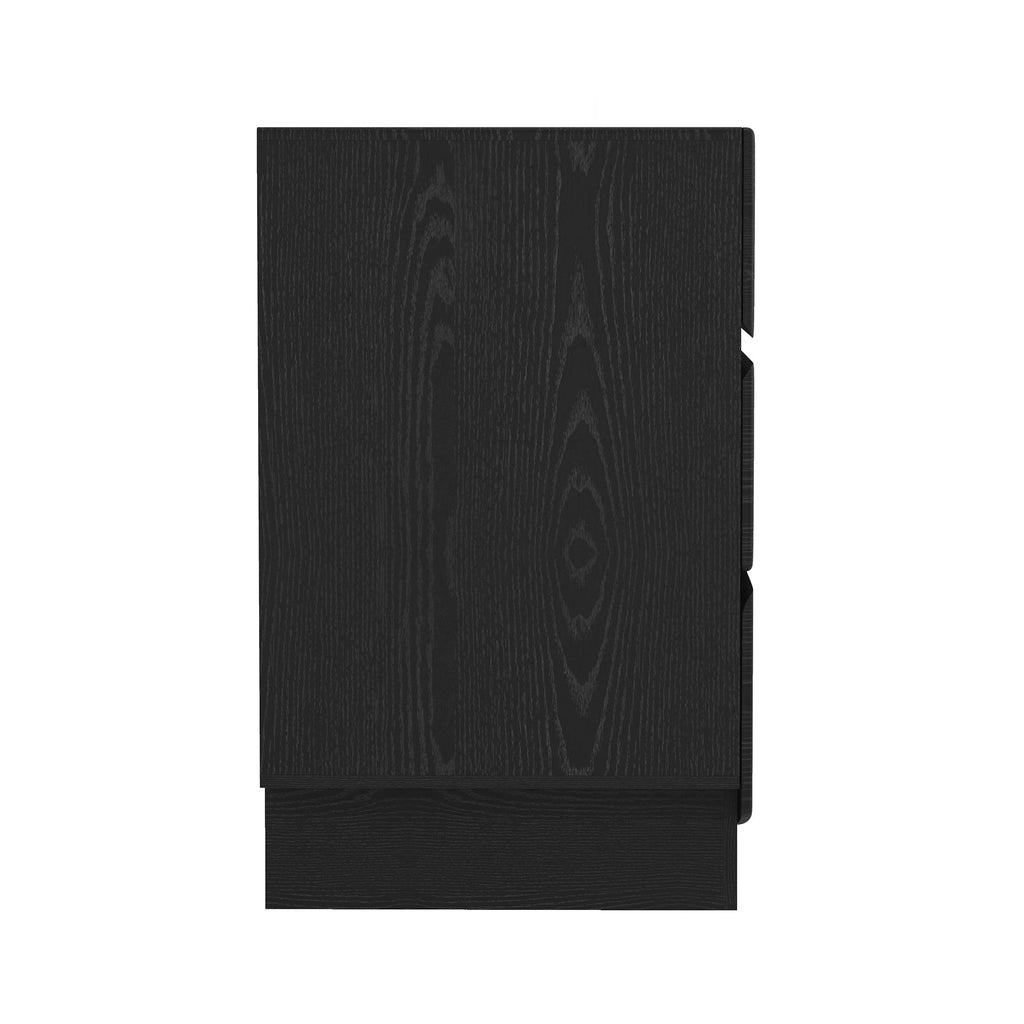Dresser Minimalist 6-Drawer Black MDF Handleless 72x20x33.1 In