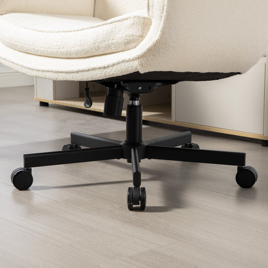 Criss Cross Chair with Adjustable Armrests and Wheels and Headrest, Lounge Va...