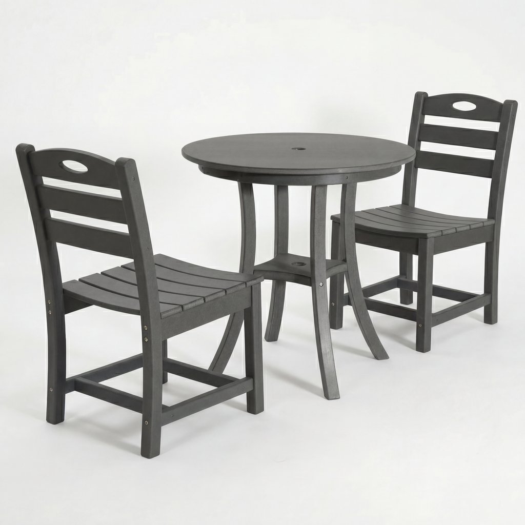 Outdoor Bistro Dining Set Round Table 2 Seat