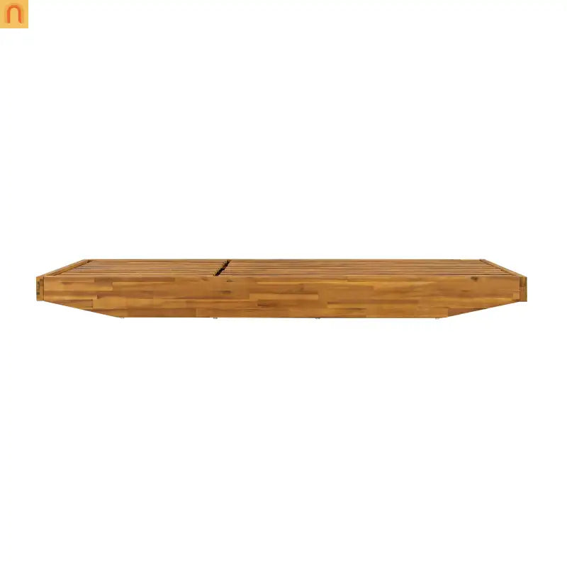 Outdoor Lounge Chair Acacia Wood Teak Boat Shape 3 Position 300 LB