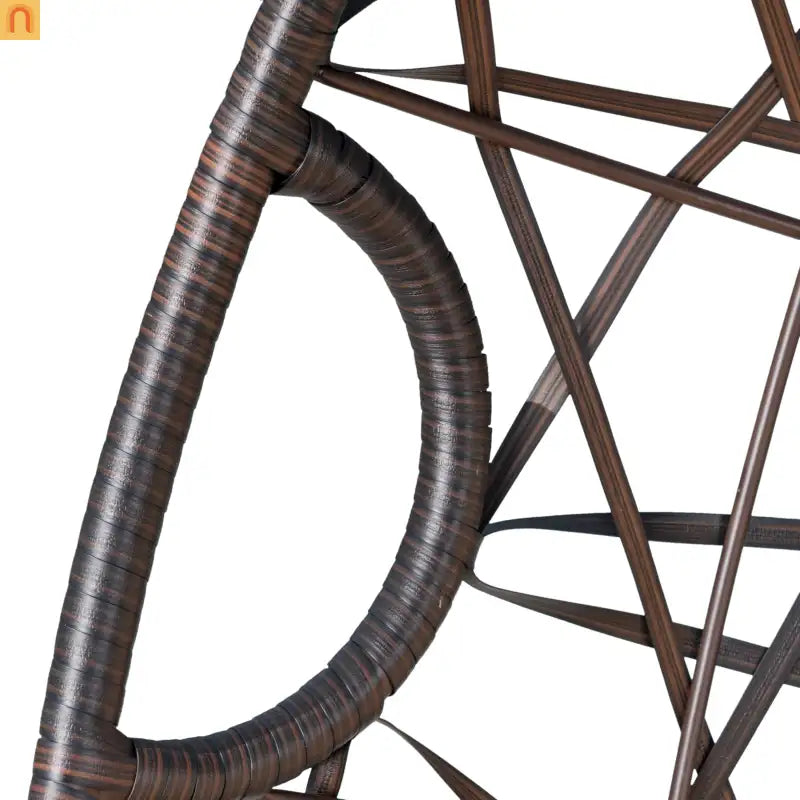 Outdoor Hanging Egg Chair 36.5" PE Rattan Brown