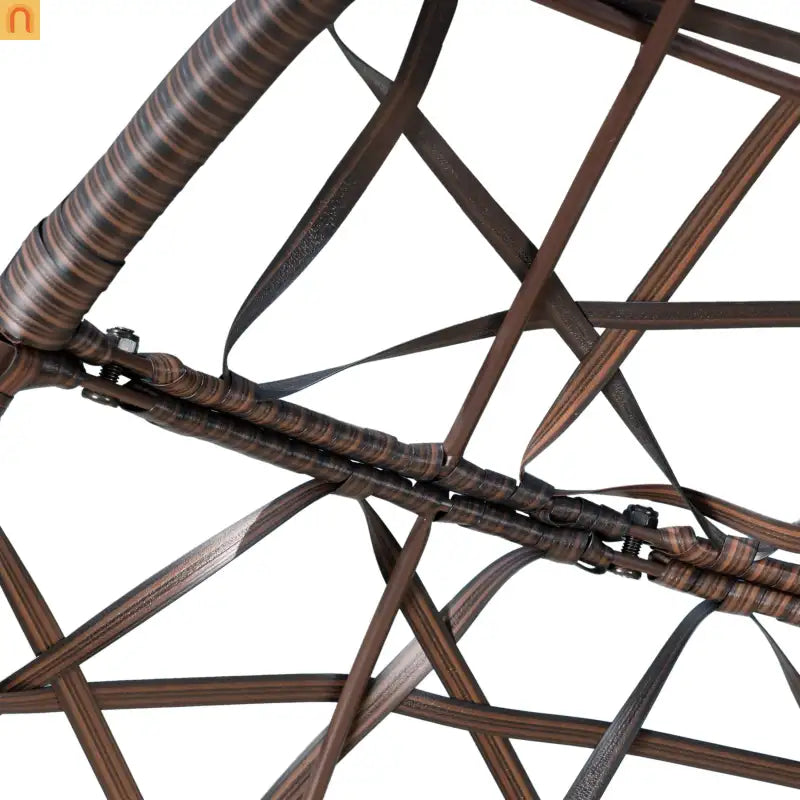 Outdoor Hanging Egg Chair 36.5" PE Rattan Brown