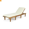 Chaise Lounge Acacia Teak Wood 78.75" Cushion