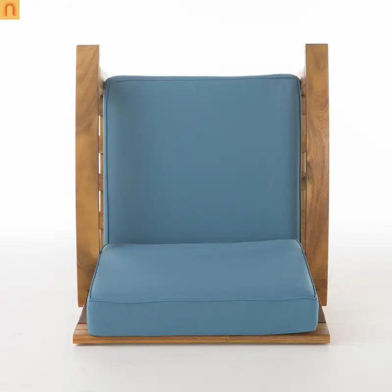 Acacia Wood Outdoor Club Chair Deep Seat Water Resistant Cushion